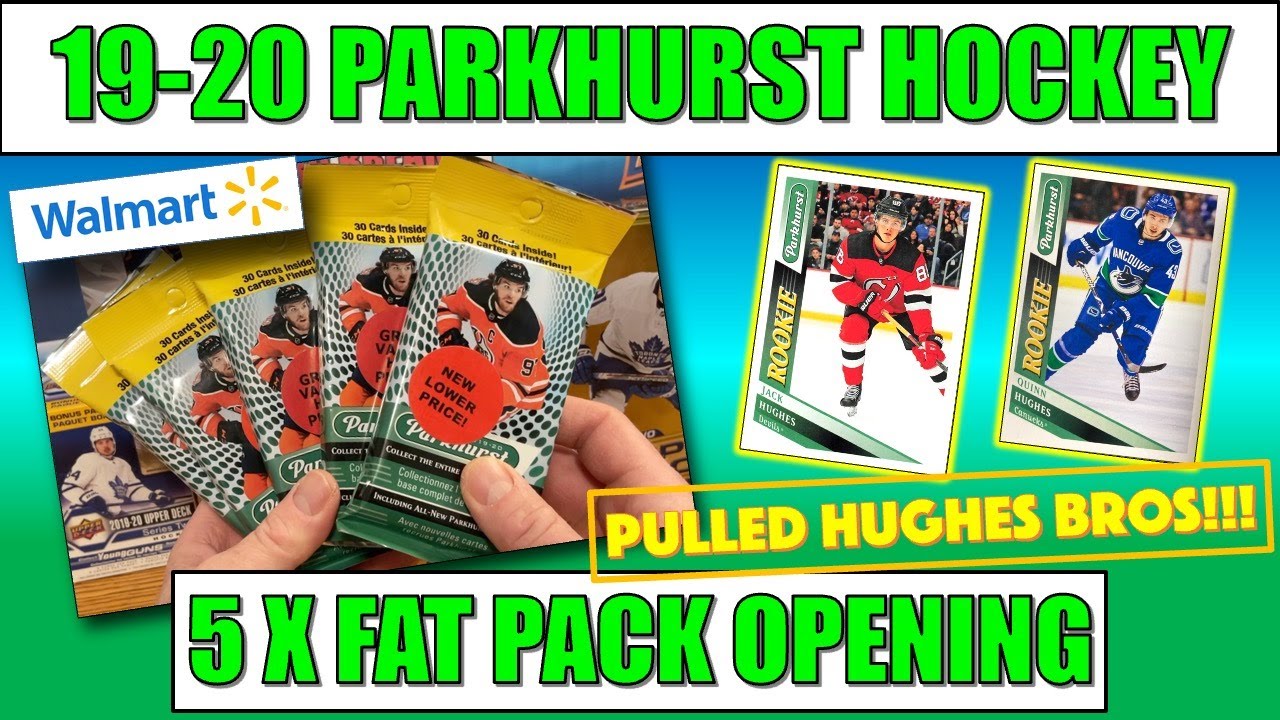 2019-20 PARKHURST FAT PACK OPENING: PULLED JACK AND QUINN HUGHES ROOKIES!!!