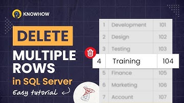 Delete Single and Multiple Rows in SQL Server in 5 Minutes FLAT!