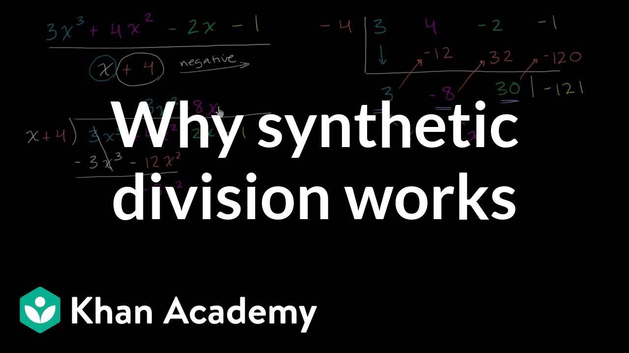 Why synthetic division works | Polynomial and rational functions | Algebra II | Khan Academy