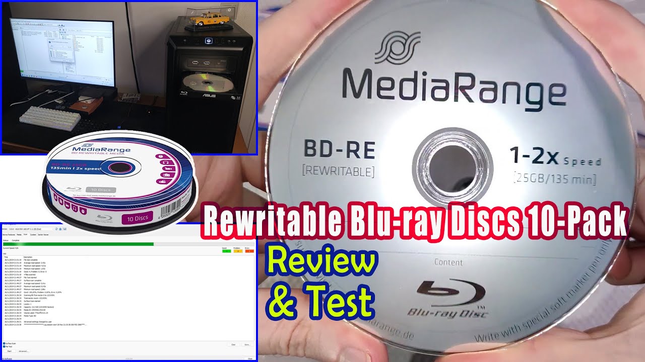 MediaRange Rewritable Blu-Ray Discs 10-Pack | Review, Burn Test,  Error Check