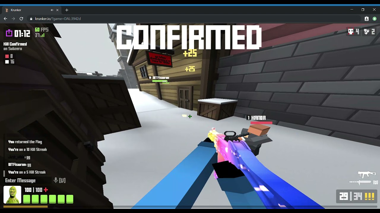 Krunker High Kill gameplay