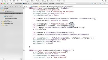 Adding the code to the Recorder View Controller