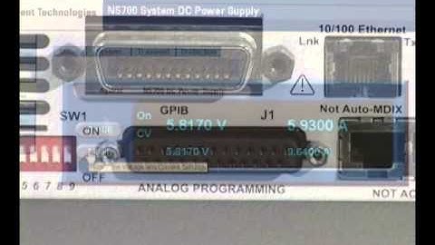 N5700 DC Programmable Power Supply Demonstration N5740A, N5750A