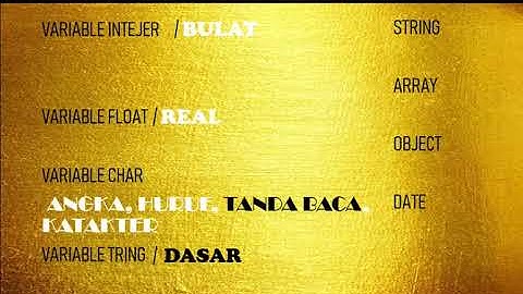 Tipe Data, Array, dan Sequence