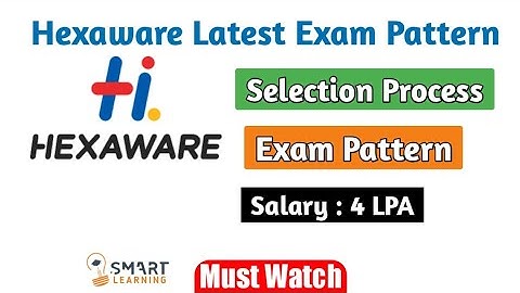 Hexaware Latest Exam Pattern 2021 | Hexaware Selection Process | Smart Learning