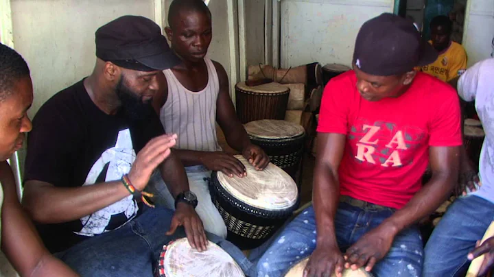 Drumming Lesson at the Accra Arts Center Ghana Oct 2012