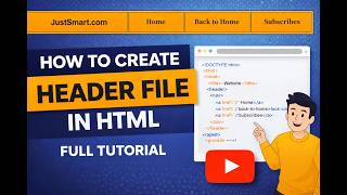 How create a header file using only HTML | NO CSS | NO JAVASCRIPT