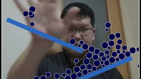 Matter.js と Handtrack.js と p5.js を組み合わせてみる （物理演算＋手の認識＋描画）