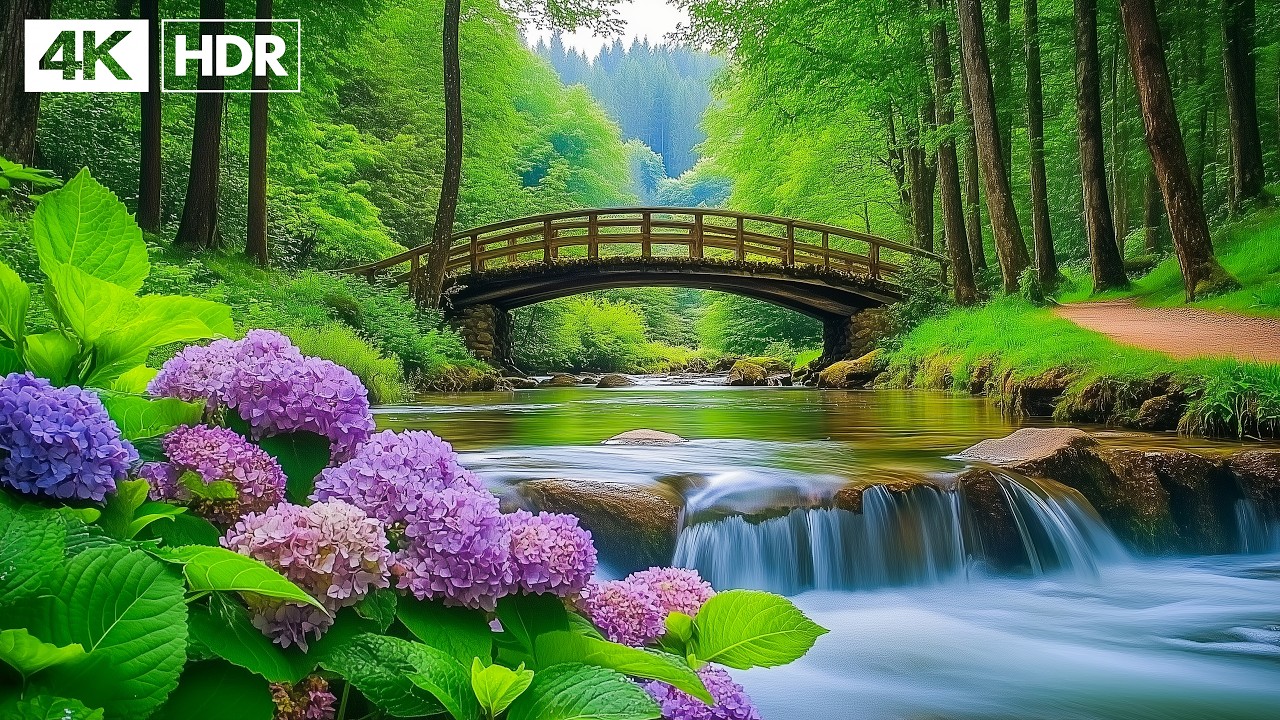Relaxing Music with Water and Forest 🍃 Deep Relaxation, Meditation and Restful Sleep