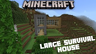 How To Build A Large Survival House | Minecraft PE(Pocket Edition)