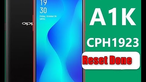 Oppo A1k CPH1923 hard reset done wtih out pc laetst step