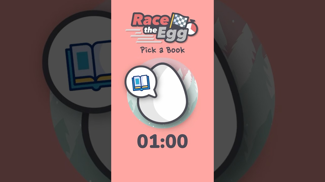 Race the Egg - Pick a Book 🏁 #shorts