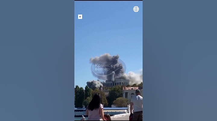 Nuevas imágenes del bombardeo de Ucrania al cuartel general de la flota rusa en Crimea #Sebastopo