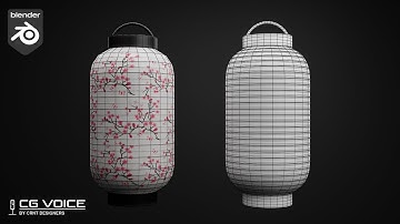 Low Poly Japanese Lantern Texturing Blender & Substance Painter