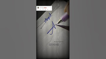 How to make sign letter A? #Arpit signature style#calligraphy #a