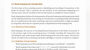 TN STATE BOARD 11th ACCOUNTANCY - UNIT 2 - BOOK KEEPING INTRODUCTION, MEANING, DEFINITION & FEATURES