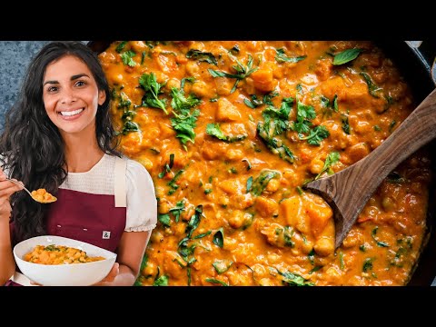 This Butternut Squash + Chickpea Curry is sooo good!