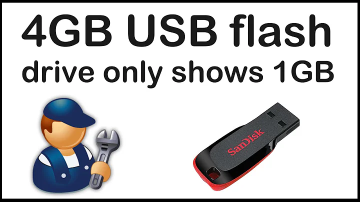 4GB USB flash drive only shows 1GB - How to fix USB drive incorrect size