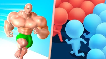 Muscle Rush Vs Count Masters in Max Level Gameplay iOS,Android New Update All Trailer Mobile S8YBO