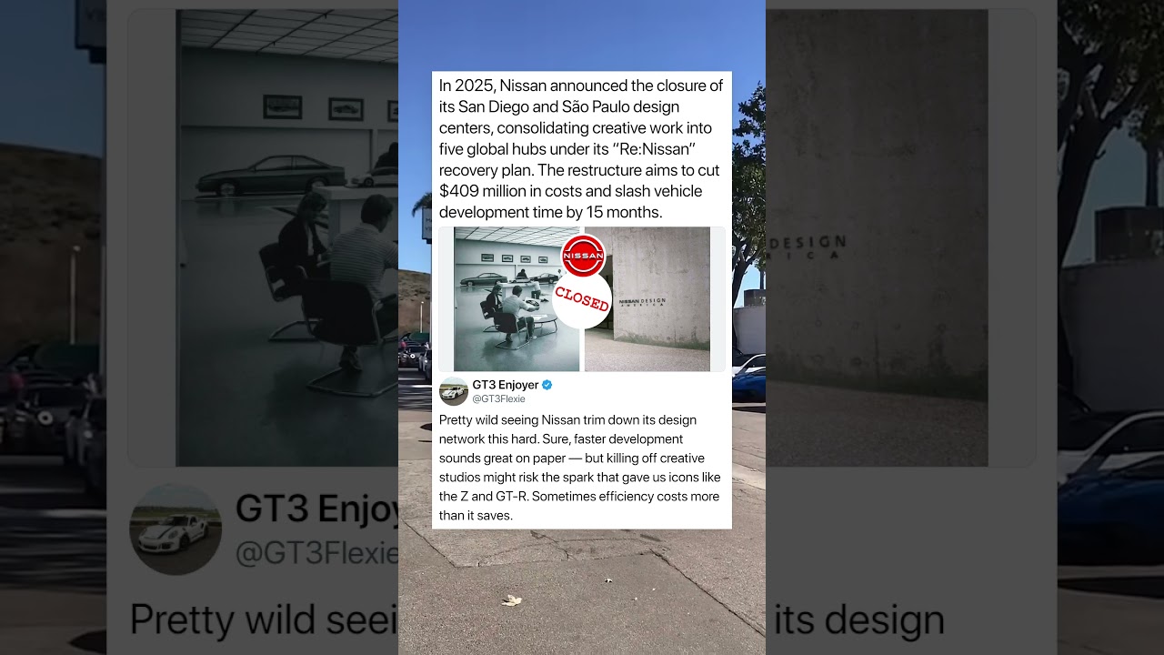 In 2025, Nissan announced the closure of its San Diego and São Paulo design centers