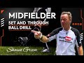 Soccercoachtv  midfielder set and through ball drill