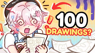 I Challenged Myself to Draw 100 Pieces in 7 Days