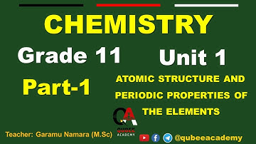 1. Grade 11 Chemistry Unit 1: Atomic Structure and Periodic Properties of the Elements Part 1 ​