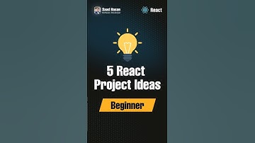 5 React Project Ideas #javascript #reactjs #reactproject #project #programming #js #frontend #nodejs