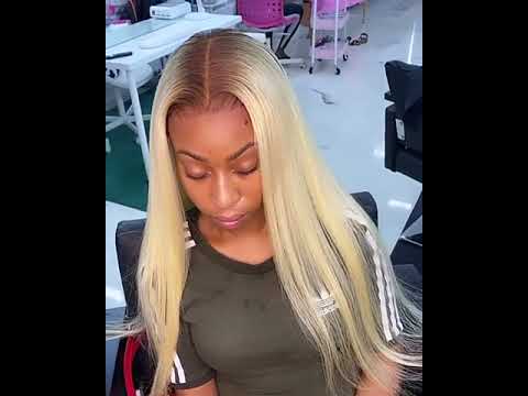 Ombre Blonde Lace Front Wig Human Hair Brazilian Remy HD Lace Closure Wig Transparent Lace Wigs