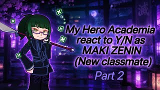 Mha / Bnha react to Y/n as maki zenin (new classmate ) / 2x speed / PART 2