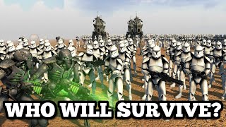 Can 500+ Clone Trooper kill 10 Necrons? [Star Wars vs. Warhammer 40k] | Cinematic