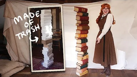 Making a 6-foot Book Stack! (out of trash) thumbnail