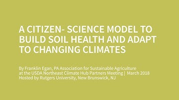 A Citizen-Science Model to Build Soil Health and Adapt to Changing Climates