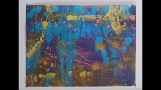 102_Demonstration of making several abstract pieces using acrylic paint/monotype. #19A2