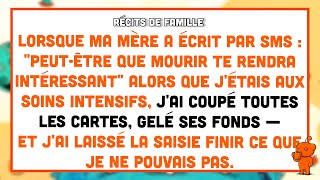 Malade, je me battais pour vivre. Maman a écrit : « Le monde serait mieux sans toi. »