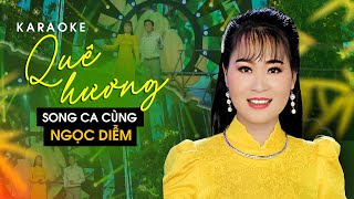 Karaoke Tân Cổ Quê Hương - Thiếu Giọng Nam | Song ca cùng Ngọc Diễm
