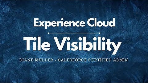 Salesforce Experience Cloud - Tile Visibility