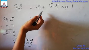 Decimals and Percentage.Class 5.Maths.