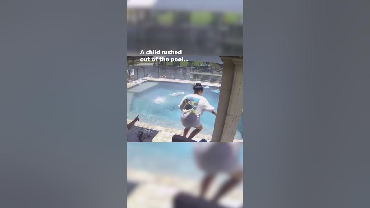 Watch as a tornado whips up in a family pool #Shorts