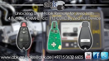 Used Jeep Fobik Key Unlocking 1YZ-C01C By Zed Full Key Programmer & Zed-Full PCF79XX Adapter