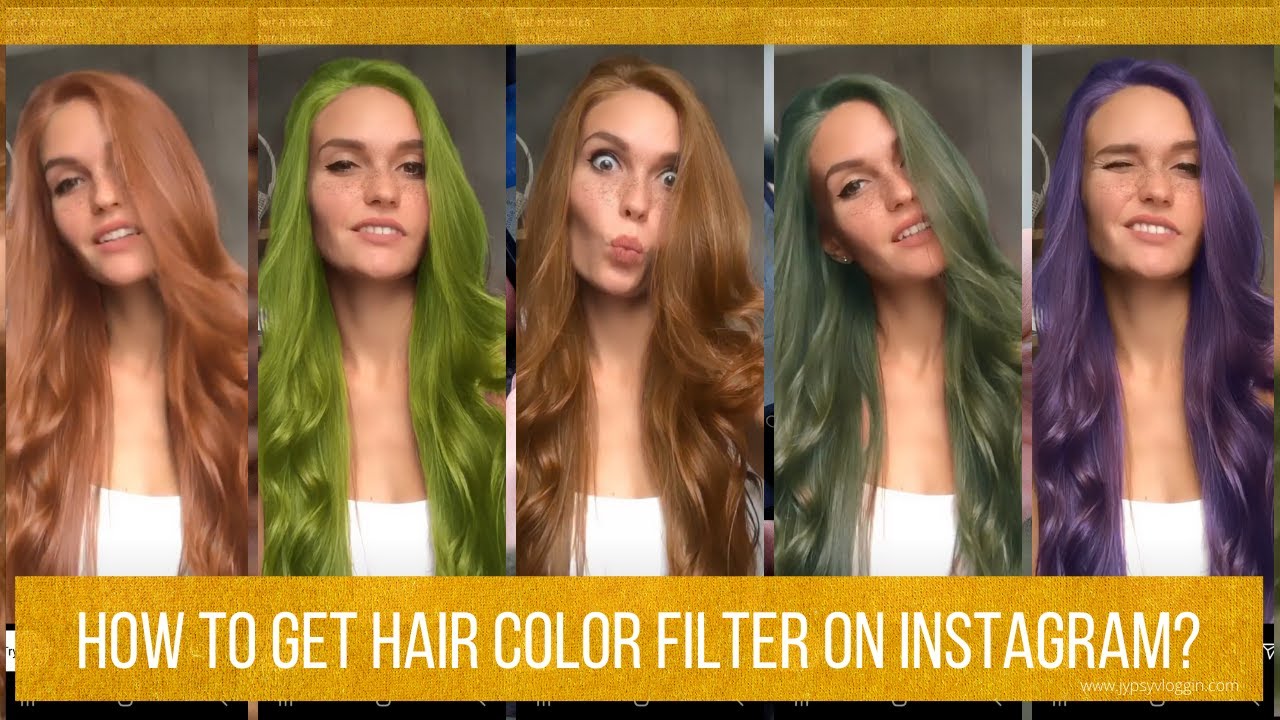 How to get Hair color filter on Instagram - YouTube