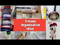 9 Tips &amp; Organization Ideas for Home &amp; Kitchen | Home Organization Ideas | No Cost Ideas