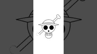 how to draw one piece flag logo | one piece jolly roger