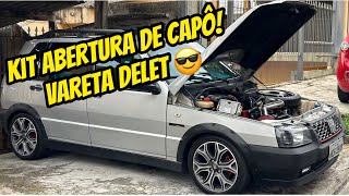 AMORTECEDOR DE CAPÔ NO FIAT UNO,SEM FUROS!