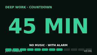 45 Minute Timer — Segment Bar (Countdown with Alarm)
