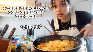 i tried to follow a gordon ramsay cooking tutorial *absolute chaos* | clickfortaz