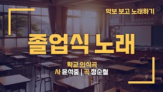 졸업식 노래(빛나는 졸업장을) (악보PPT) - 윤석중, 정순철