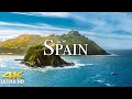 FLYING OVER SPAIN (4K UHD) - Amazing Beautiful Nature Scenery with Relaxing Music for Stress Relief