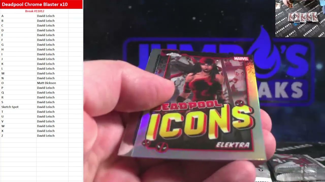 BREAK #11012   Deadpool Chrome Blaster 10 Box