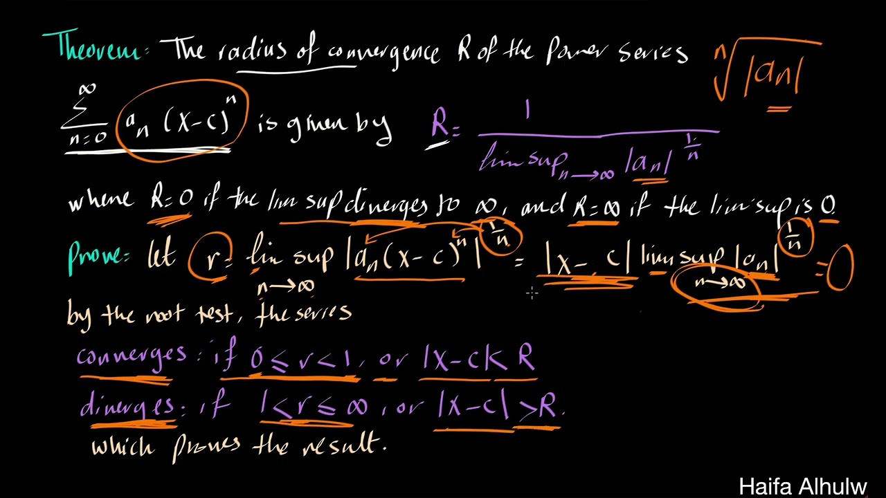 Radius of convergence - نصف قطر التقارب